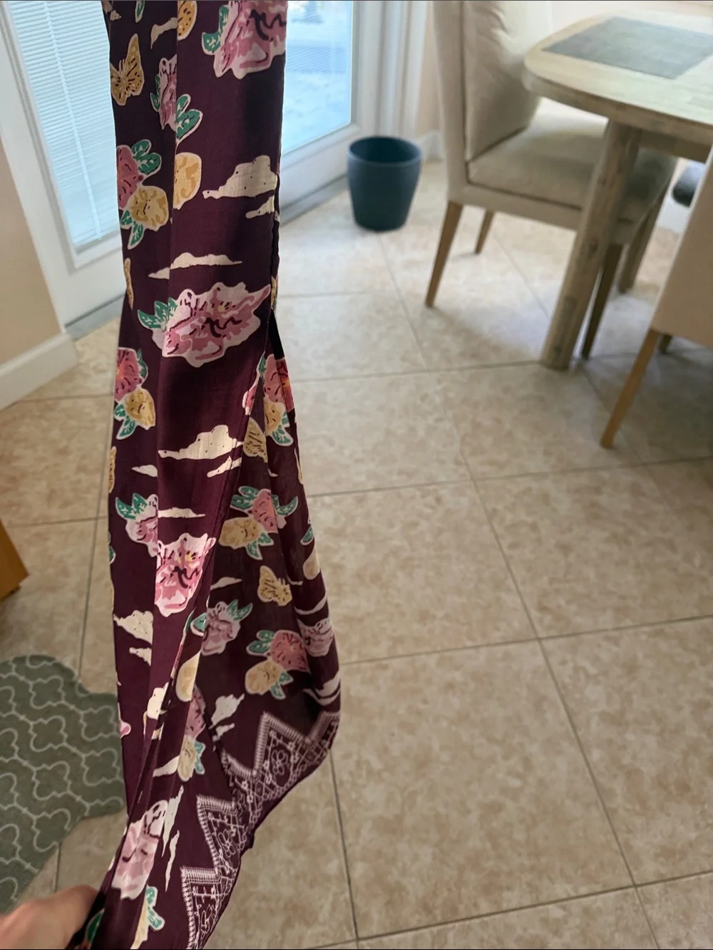 Miguelina Burgundy Floral Wide-Leg Jumpsuit Set